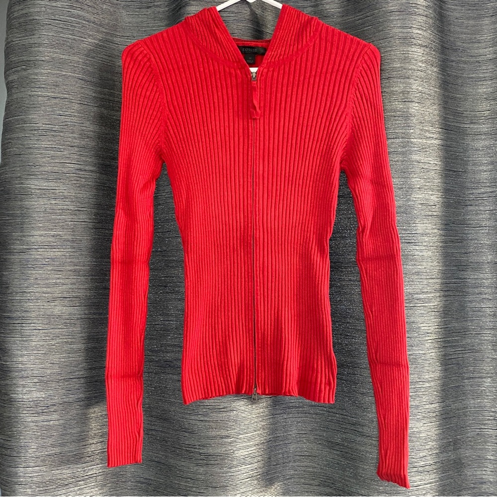 Express - Double Zipper Ribbed Hoodie - Size Medium